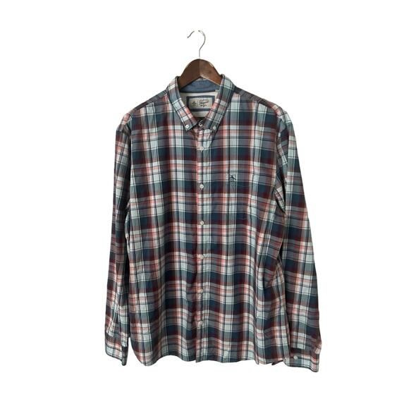 Penguin by Munsingwear mens size XXL plaid button front shirt - Picture 1 of 3